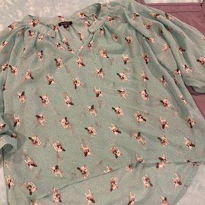 Adorable ZUMIE Girls Size 14 Blouse Puppy 🐶 Love ❤️